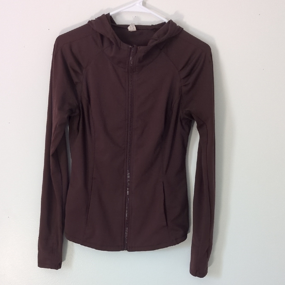 Brown Hooded Zip-Up Jacket